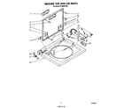 Whirlpool LC4900XTW0 washer top and lid diagram
