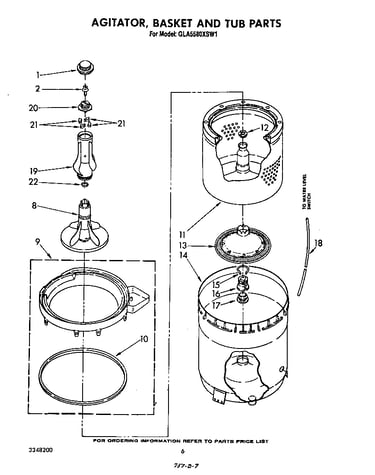 Agitator, basket and tub