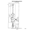 Whirlpool GLA5580XSW1 brake and drive tube diagram