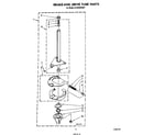 Whirlpool 3LA5580XSW1 brake and drive tube diagram