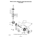 Whirlpool LA7900XSW1 brake, clutch, gearcase, motor and pump diagram