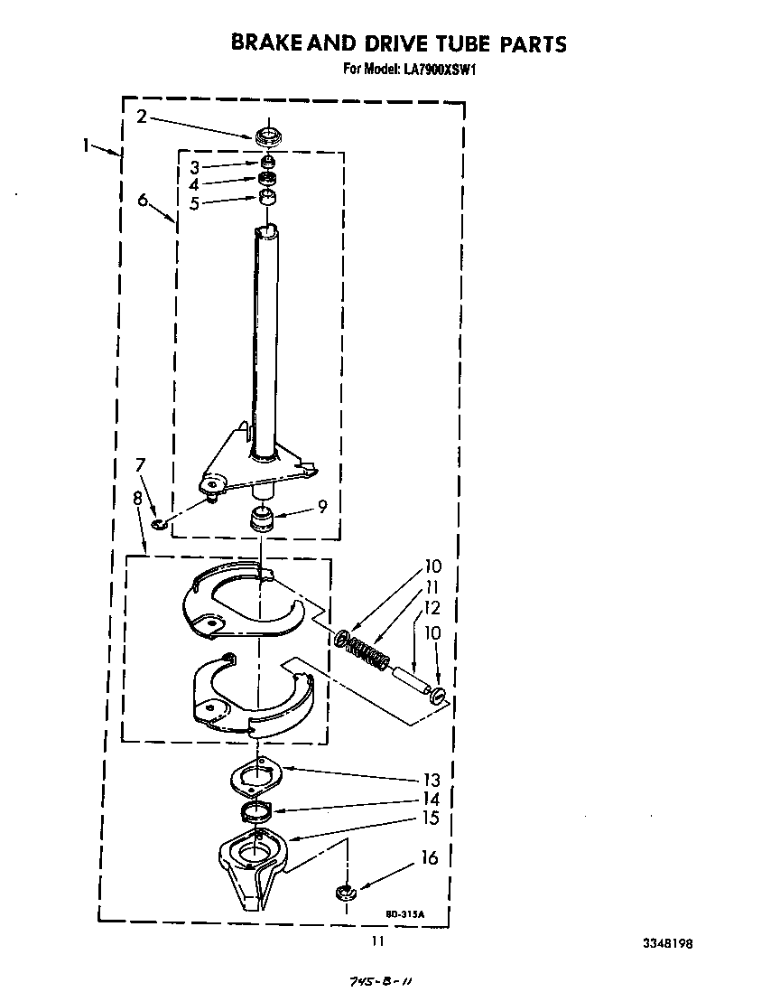 Brake and drive tube