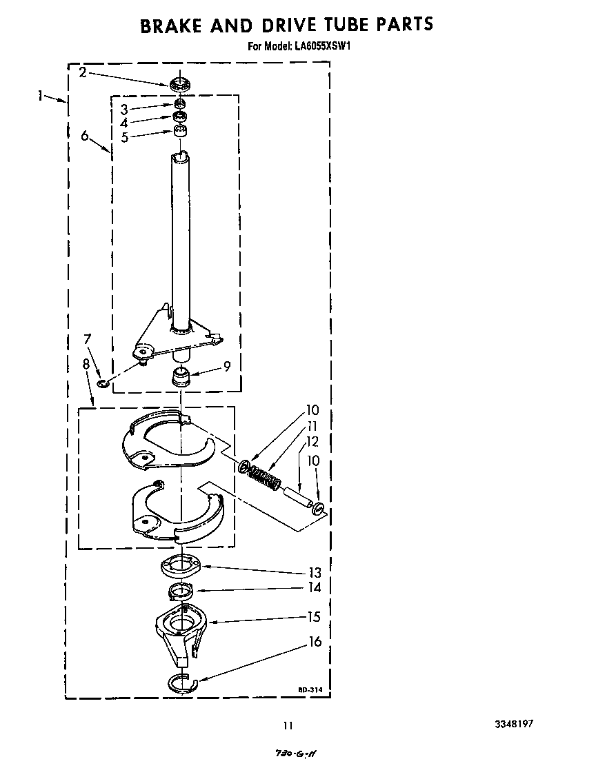 Brake and drive tube