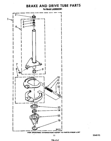 Brake and drive tube