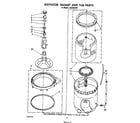 Whirlpool LA5530XSW1 agitator basket and tub diagram