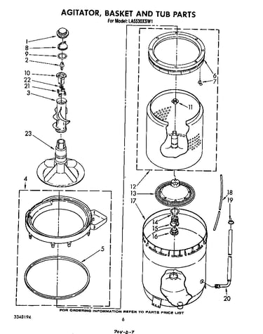 Agitator basket and tub