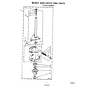 Whirlpool LA5530XSW1 brake and drive tube diagram