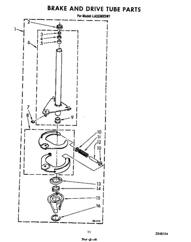 Brake and drive tube