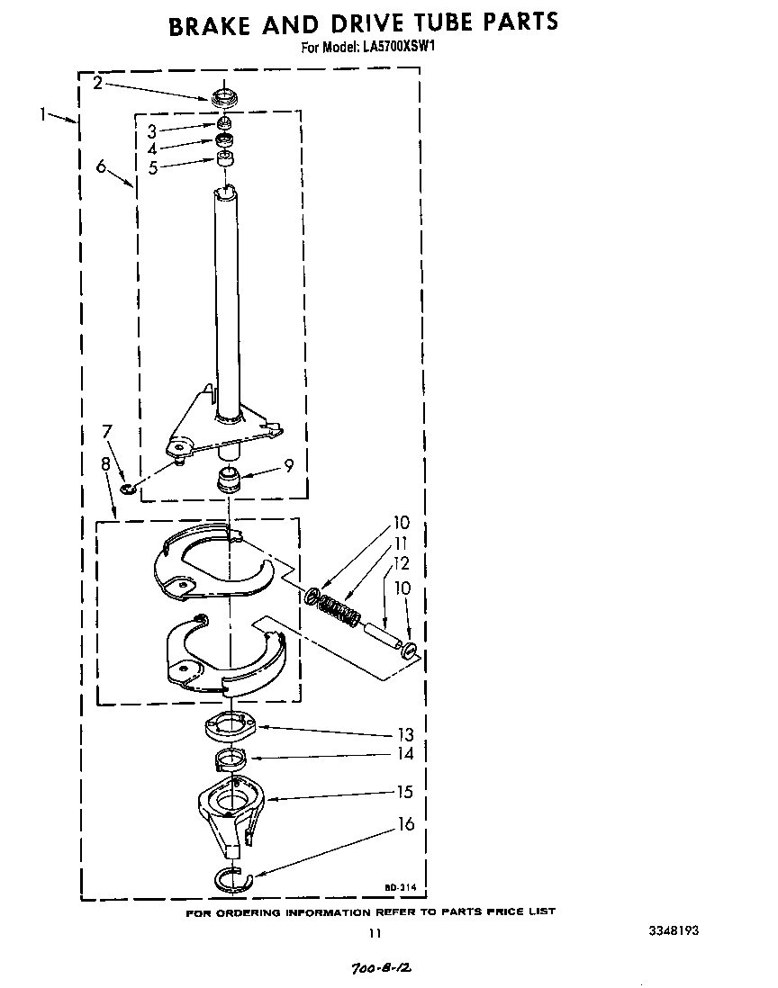 Brake and drive tube