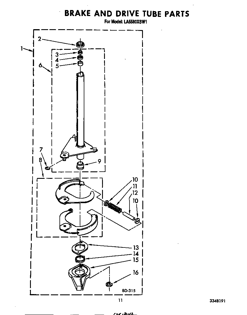 Brake and drive tube