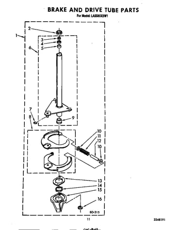 Brake and drive tube