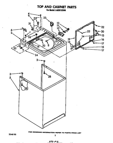 Top and cabinet