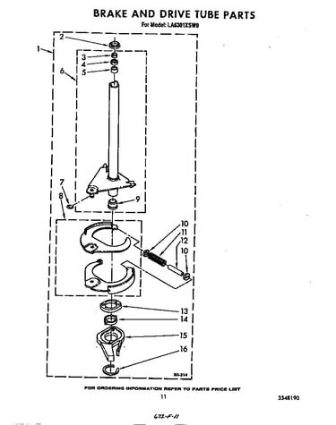 Brake and drive tube
