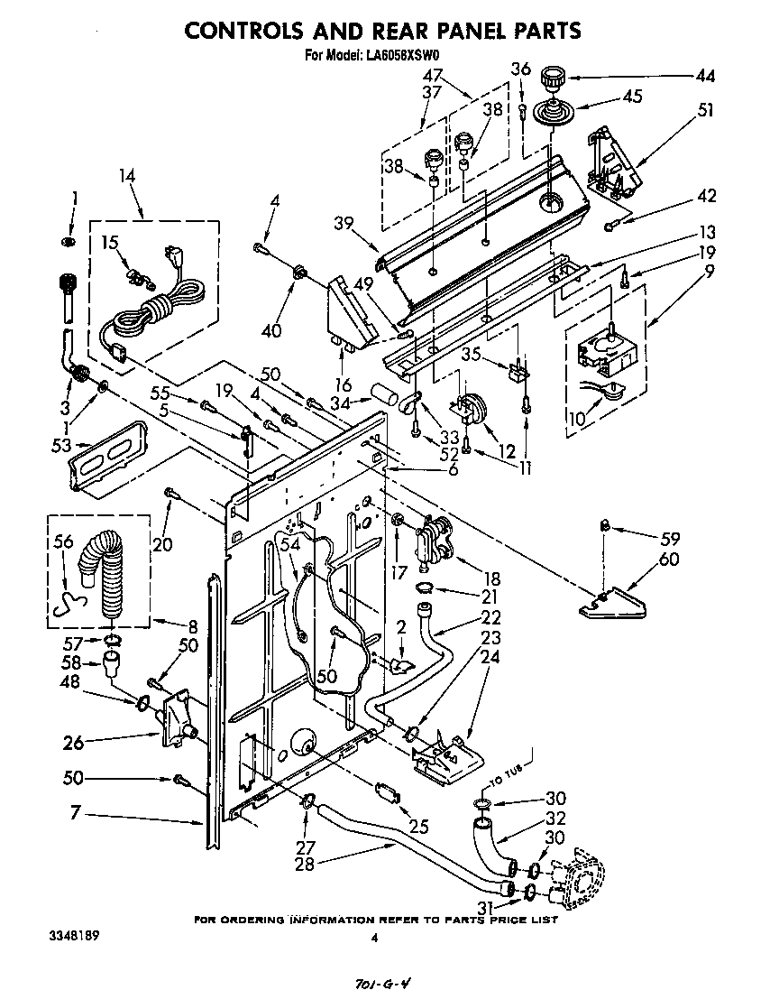 Control and rear panel