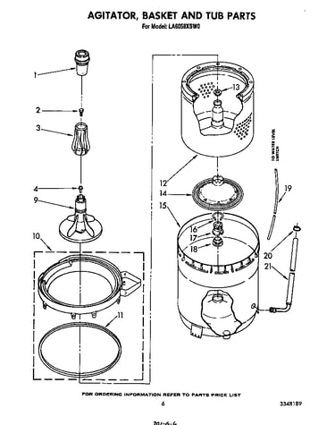 Agitator, basket and tub