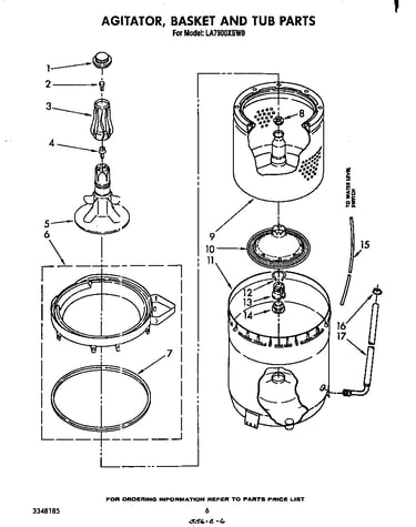 Agitator, basket and tub