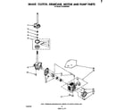 Whirlpool LA7900XSW0 brake clutch, gearcase, motor and pump diagram