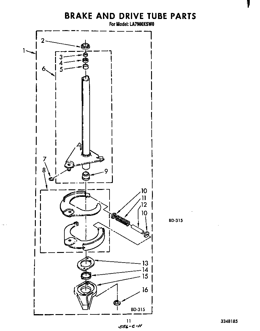 Brake and drive tube