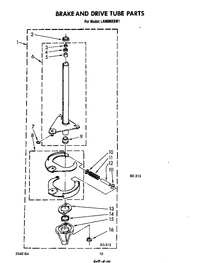 BRAKE AND DRIVE TUBE