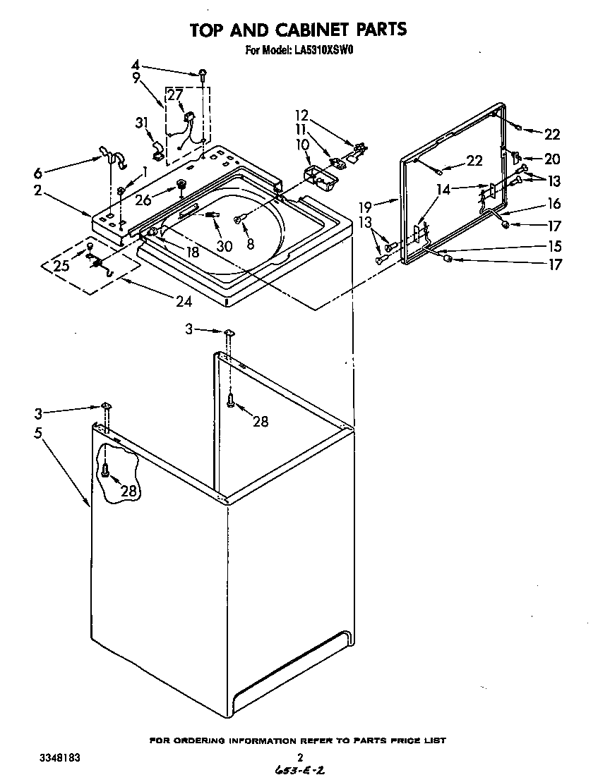 Top and cabinet