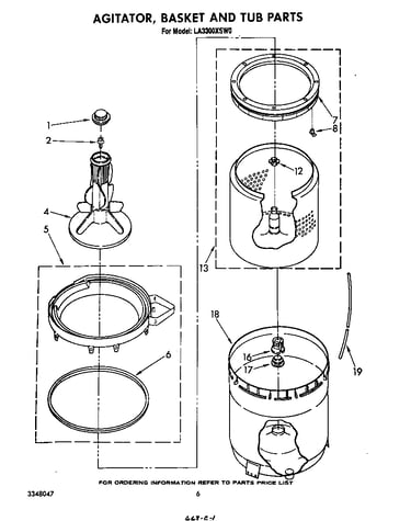 Agitator, basket and tub