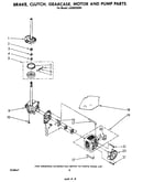 Brake, clutch, gearcase, motor and pump