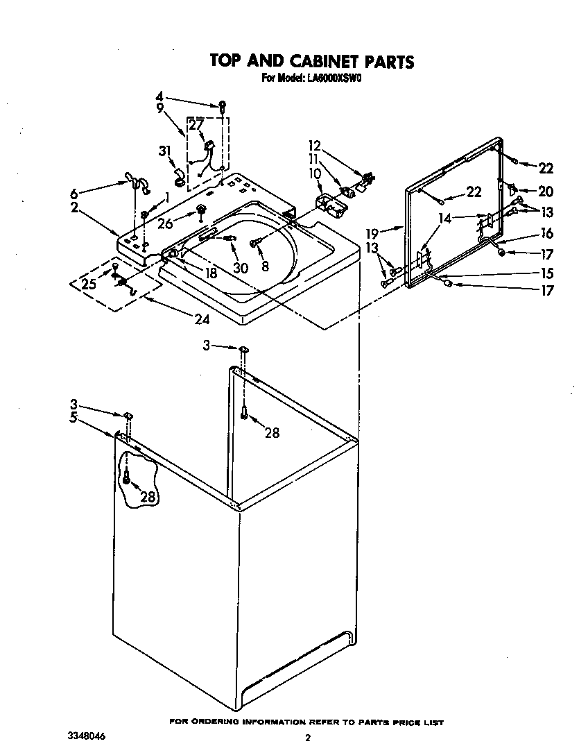 Top and cabinet
