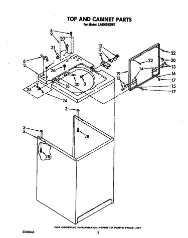 Top and cabinet