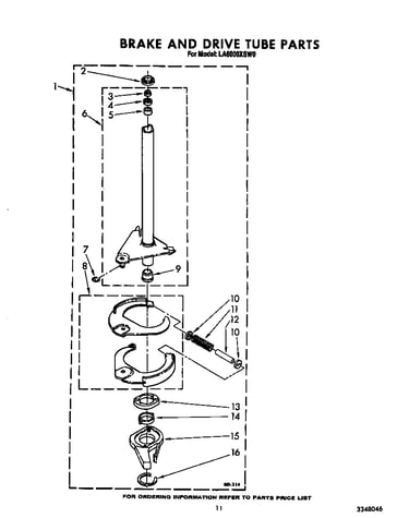 Brake and drive tube