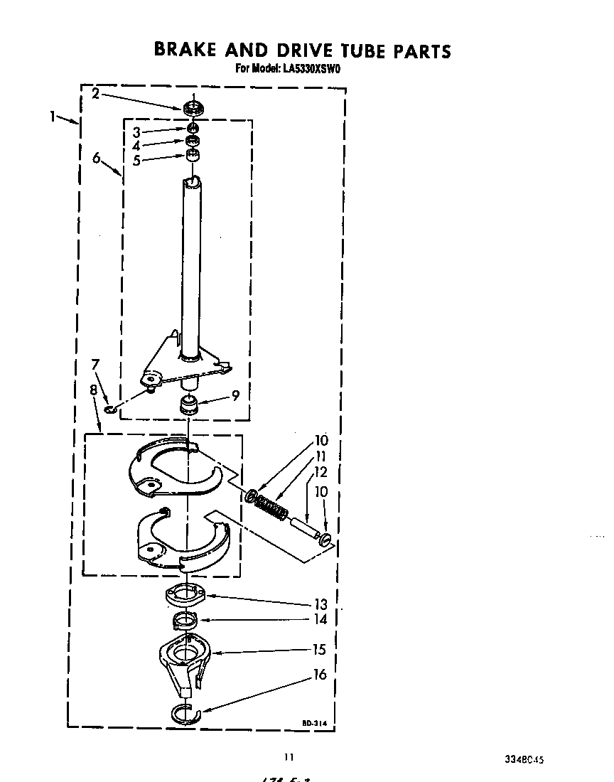 Brake and drive tube