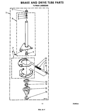 Brake and drive tube