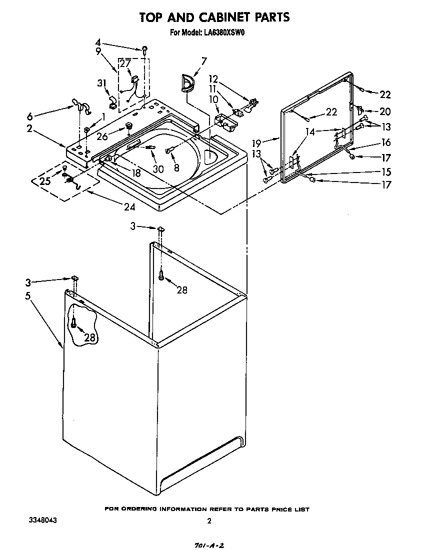 Top and cabinet