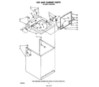 Whirlpool LA6055XSW0 top and cabinet diagram