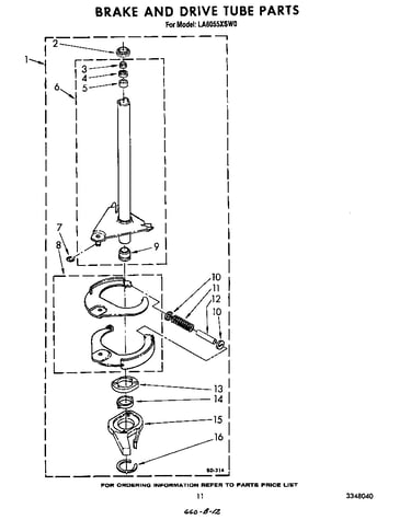 Brake and drive tube