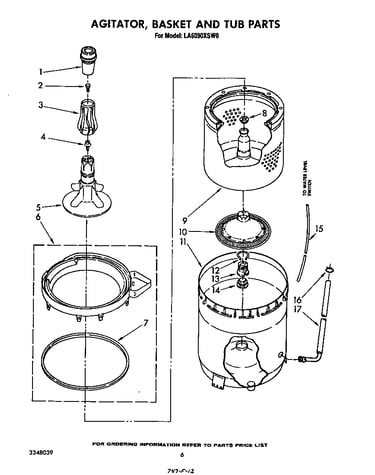 Agitator, basket and tub