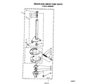 Whirlpool LA6090XSW0 brake and drive tube diagram