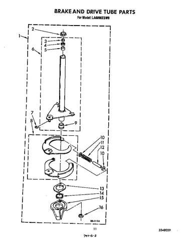 Brake and drive tube