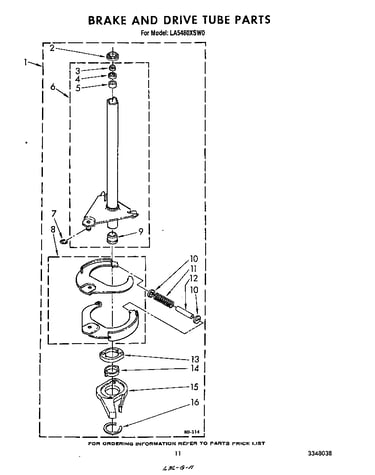 Brake and drive tube