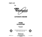 Whirlpool LA5668XSW0 front cover diagram