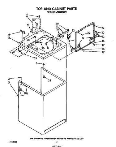 Top and cabinet