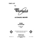Whirlpool LA5430XSW0 front cover diagram