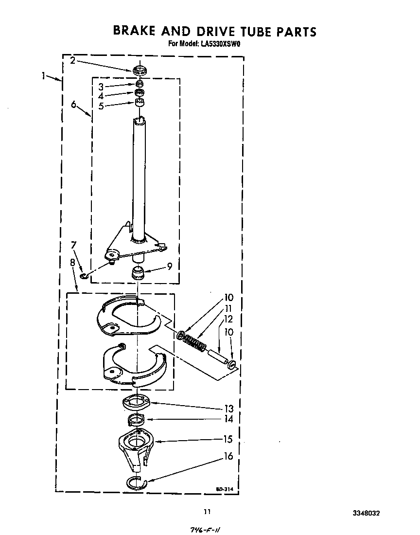 Brake and drive tube