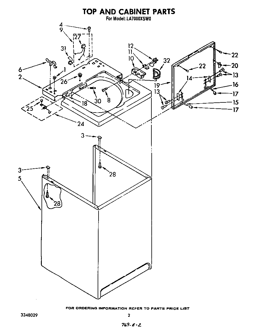 Top and cabinet