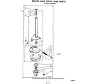 Whirlpool LA7000XSW0 brake and drive tube diagram