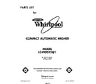 Whirlpool LC4900XSW1 front cover diagram
