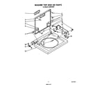 Whirlpool LC4900XSW1 washer top and lid diagram