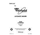 Whirlpool LA5400XSW0 front cover diagram