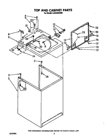 Top and cabinet