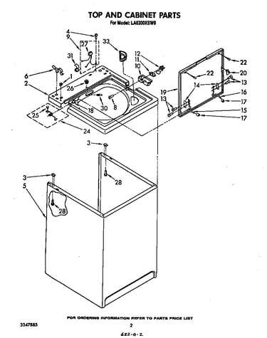 Top and cabinet