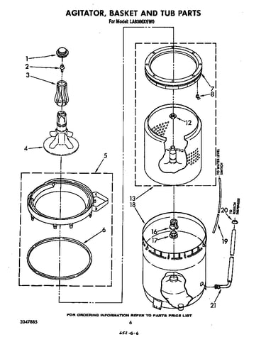 Agitator, basket and tub